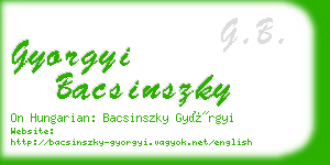 gyorgyi bacsinszky business card